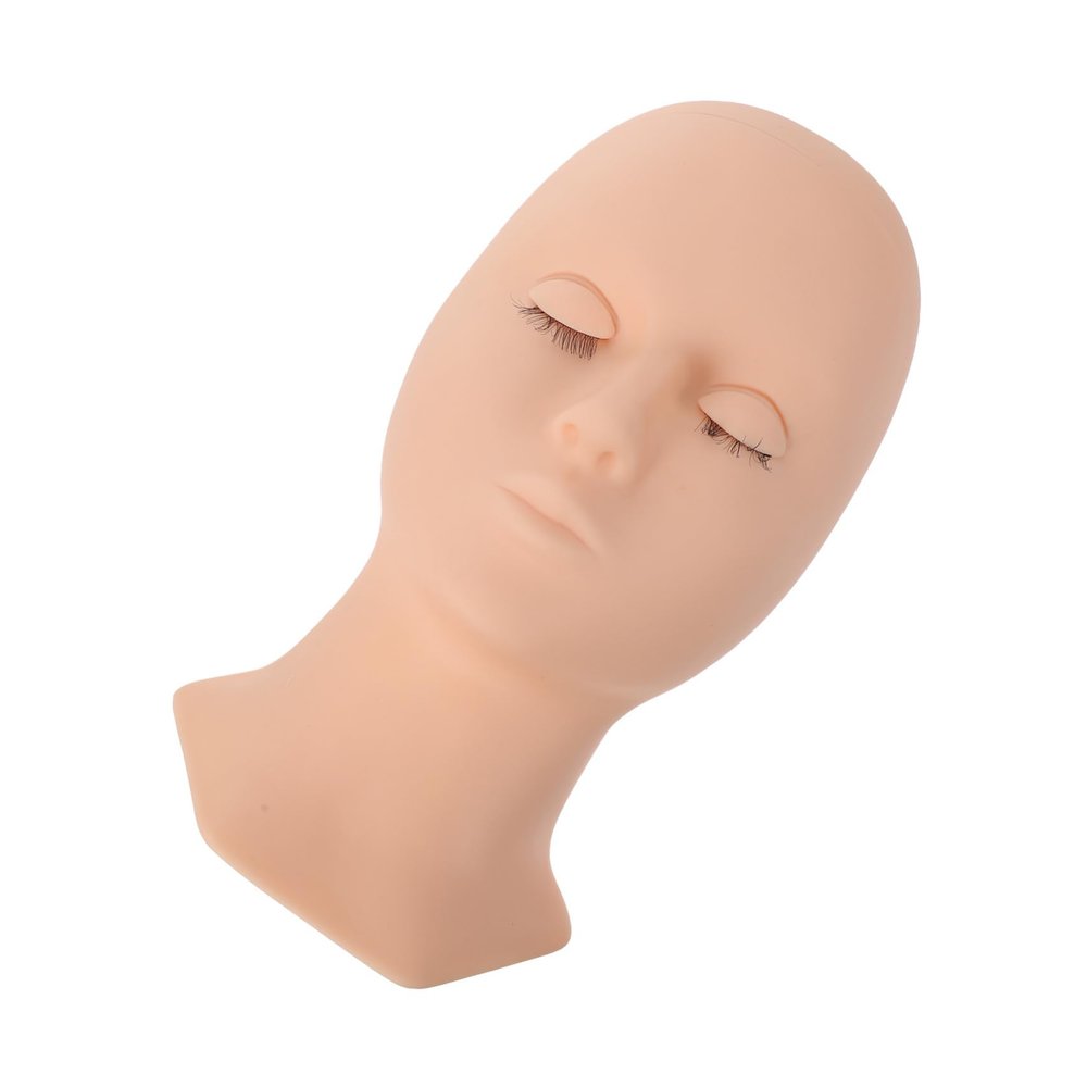Baluue Silicone Mannequin Eyelash Extension Practice Head Mold Mannequin for Makeup Grafting Eyelash Mold Beauty Salon Tool