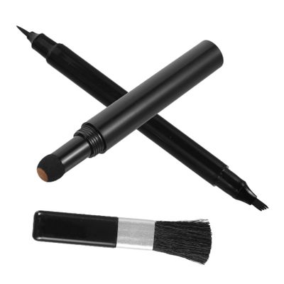 FOMIYES Beard Filler Pen Beard Brush for Men Mustache Grooming Tool Barber Pen Hairline Filler Soft Tips Easy Maintenance