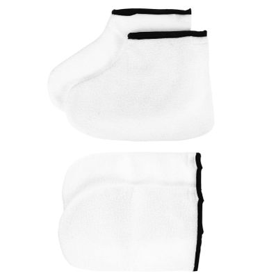 Ipetboom 6pairs Paraffin Wax Bath Gloves and Booties Moisturizing Hand Care Mitts for Skin Absorption for Home and