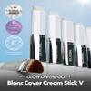 ELROEL Blanc Cover Cream Stick V White - Korean Color-Changing Foundation Stick with Volufiline - Medium to Full Coverage Dewy Finish Base Makeup - Dual-Ended with Detachable Brush (203 Medium) view 2