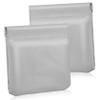 2 Pcs Leather Cosmetic Pouches No Zipper Self Closing Travel Storage Bags for Jewelry Earphones & Accessories Pocket Bags for Women view 1