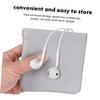 2 Pcs Leather Cosmetic Pouches No Zipper Self Closing Travel Storage Bags for Jewelry Earphones & Accessories Pocket Bags for Women view 2