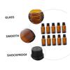 Baluue 10pcs Portable Glass Bottles for Essential Oils and Perfumes Durable Brown Vials with Orifice Reducer for Convenient Dispensing for Travel and Organization view 3