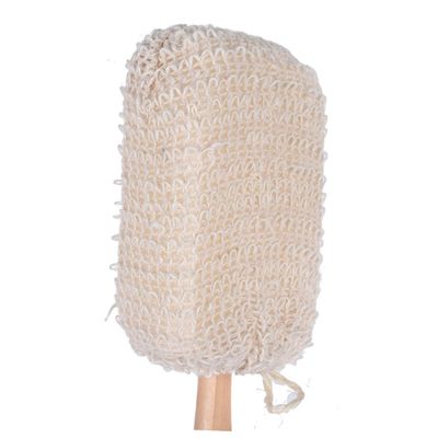 Baluue 2pcs Handle Cotton Linen Bath Brush for Exfoliating and Cleaning for Back Feet and Knees Soft Bristles for Gentle Massage and Lathering Body Wash