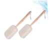 Baluue 2pcs Handle Cotton Linen Bath Brush for Exfoliating and Cleaning for Back Feet and Knees Soft Bristles for Gentle Massage and Lathering Body Wash view 2