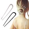 2024 Upgrade French Hair Pin for Women - U Shaped Metal Vintage Hair Sticks for Hairstyles (Black and Silver) view 1