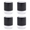 4 Pcs Empty Loose Powder Box Mini Travel Blusher Finishing Powder Jar Refillable Makeup Cosmetic Foundation Powder Case Container with Mirror and Mushroom Sponge Puff view 1