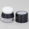 4 Pcs Empty Loose Powder Box Mini Travel Blusher Finishing Powder Jar Refillable Makeup Cosmetic Foundation Powder Case Container with Mirror and Mushroom Sponge Puff view 2