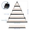 PXVWA 5 Tiers Triangular Nail Polish Rack for The Wall, 10PCS Metal Wall Mounted Display Shelves for Lipstick, Perfume, Home Spa, Salon Shop view 2