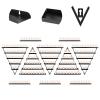 PXVWA 5 Tiers Triangular Nail Polish Rack for The Wall, 10PCS Metal Wall Mounted Display Shelves for Lipstick, Perfume, Home Spa, Salon Shop view 3