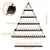 10PCS Triangular Cosmetic Display Shelves, 5 Tiers Triangular Cosmetic Display Rack, Wall Mounted Nail Polish Rack for Lipsticks and Perfumes, for Salon or Home, Black view 2