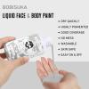 BOBISUKA Silver Face Body Paint Liquid Texture Washable Non Toxic Facepaint Fast Drying Metallic Silver Foundation Makeup for Halloween Cosplay SFX Costume Party Large Capacity(130ml) view 2