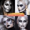 BOBISUKA Silver Face Body Paint Liquid Texture Washable Non Toxic Facepaint Fast Drying Metallic Silver Foundation Makeup for Halloween Cosplay SFX Costume Party Large Capacity(130ml) view 4