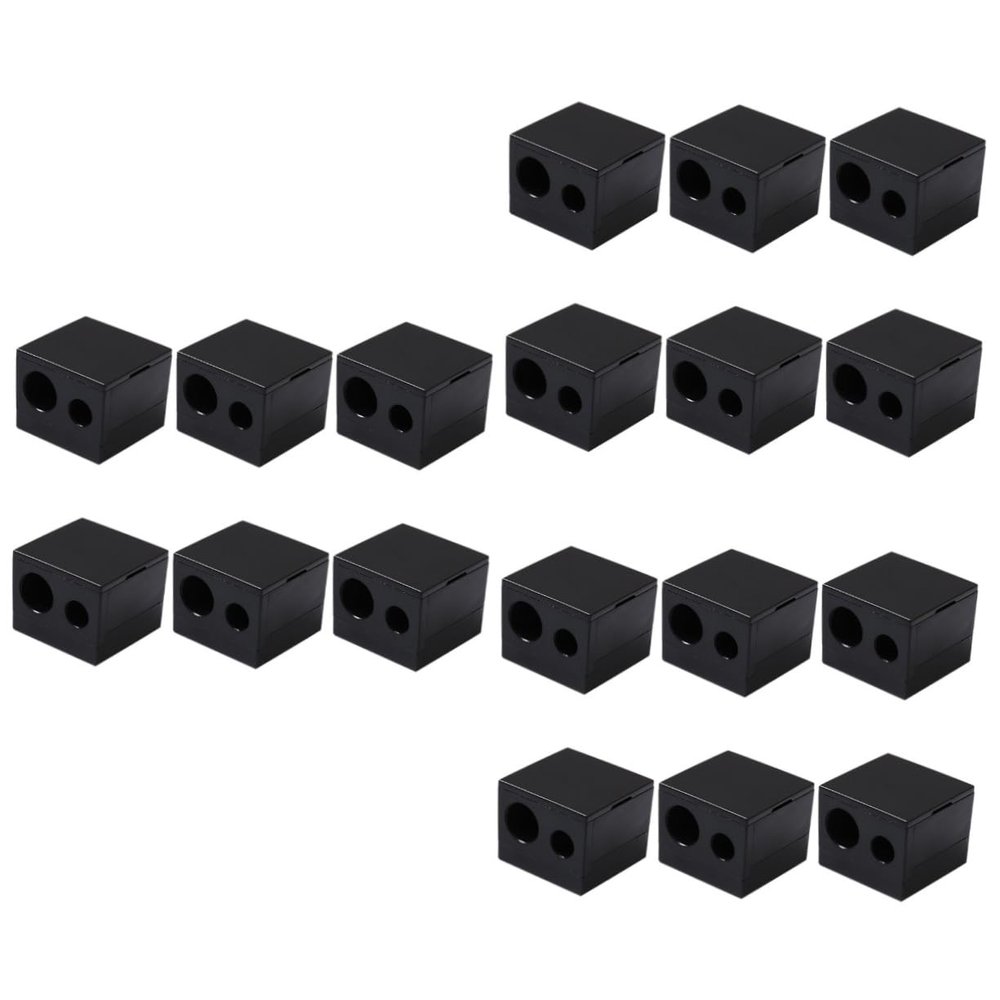 FRCOLOR 18pcs Dual Eyebrow and Cosmetic Pencil Sharpeners Portable Makeup Tool for Lip and Eyeliner Pencils Safe and Design Blade