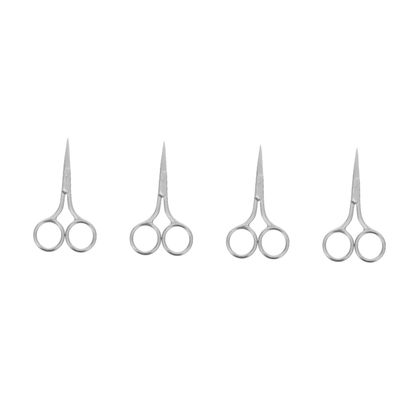 Didiseaon 4pcs Multi-function Grooming Scissor for Eyebrow and Nose Hair Trimming Beauty Scissors for Men and Women Compact Portable Design for Daily Grooming
