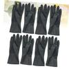 Didiseaon 4pair Long Barber Gloves Salon Hair Dyeing Gloves Skid for Hair Styling Mechanical Work Gardening Food Preparation view 2