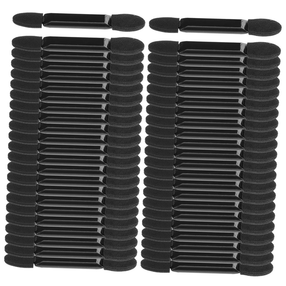Didiseaon 100pcs Double-headed Sponge Eyeshadow Applicator Brush for Makeup and Lightweight Eye Shadow Brushes for Home and Travel