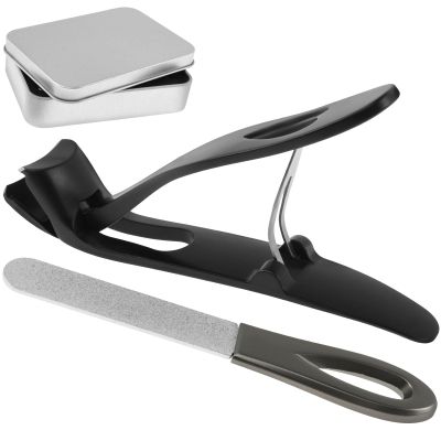 50Set Nail Clippers for Seniors with File Wide Jaw Fingernail Clippers Set Ergonomic Angled Head Toenail Clippers for Thick Nail Men Women Pregnant (50set)