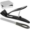 50Set Nail Clippers for Seniors with File Wide Jaw Fingernail Clippers Set Ergonomic Angled Head Toenail Clippers for Thick Nail Men Women Pregnant (50set) view 1