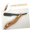 minkissy 3pcs Stainless Steel Folding Razor for Men Portable Travel Razor Wooden Handle for Shaving and Trimming view 2