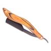 minkissy 3pcs Stainless Steel Folding Razor for Men Portable Travel Razor Wooden Handle for Shaving and Trimming view 4