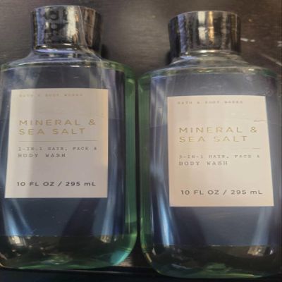 2 MINERAL AND SEA SALT Shower Gel bath body wash 10 fl oz
