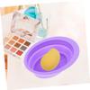 MERRYHAPY 1set Makeup Brush Cleaning Washing Bowl Drying Rack Food-grade Material for Efficient Brush Care Compact Makeup Supplies view 2