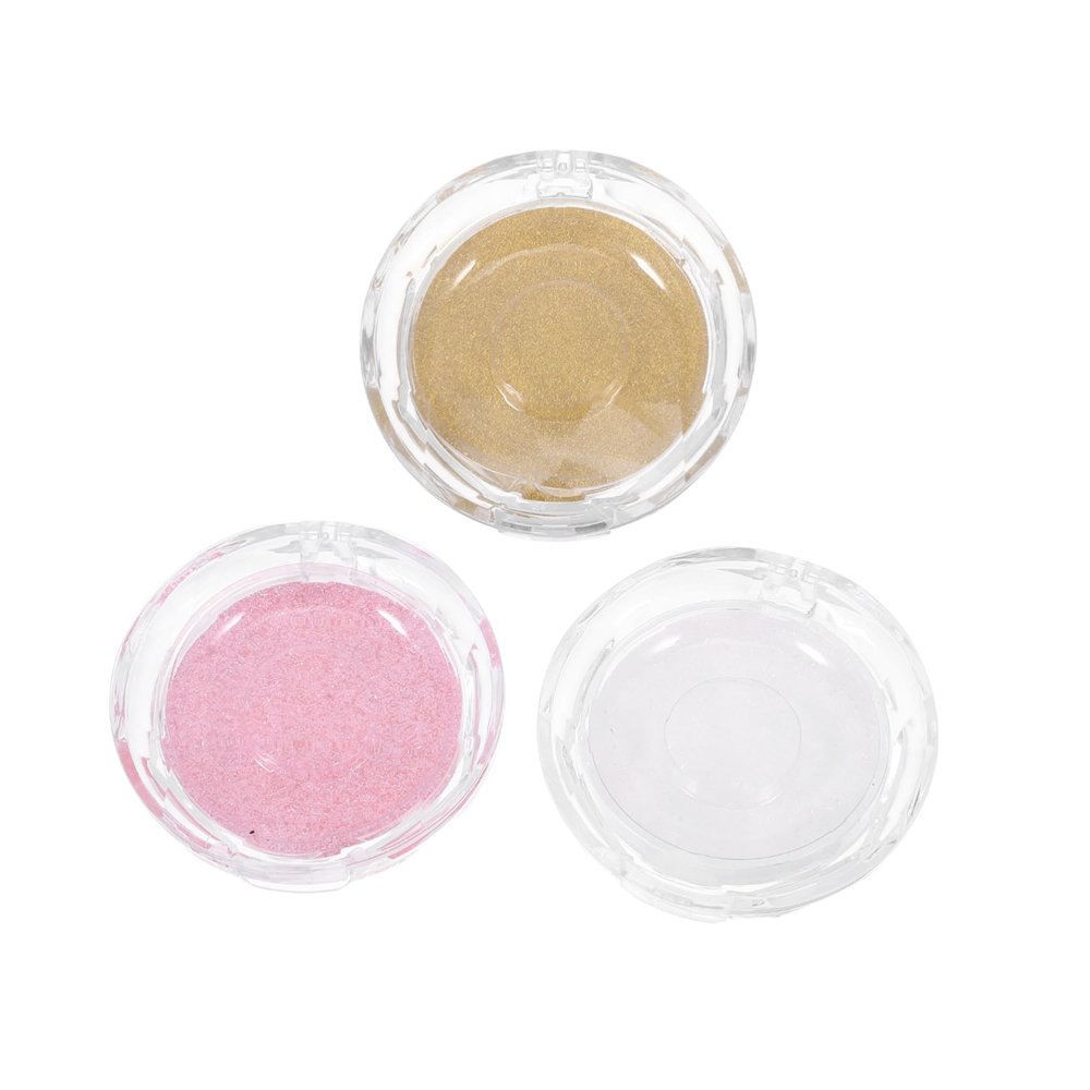 Didiseaon False Eyelash Storage Boxes 3 Pack Lash Case Glitter Bottom Portable Lash Organizer for Women for Travel