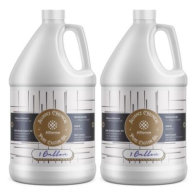 100% Pure Castor Oil - 2 Gallons - Versatile Natural Oil for Skin, Hair, Industrial Applications