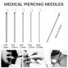 Ear Nose Piercing Needles - Lyuxzad 50Pcs Piercing Needles 25Pcs 14G and 25Pcs 16G Hollow Needles Stainless Steel for Piercing Ear Nose Navel Nipple Lip Tongue Belly Piercing Kit Piercing Tools view 2