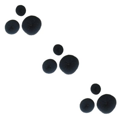 MERRYHAPY 9pcs Hair Donut Bun Maker Black Sponge Styling Tools for Elegant Ballerina Buns for Dance and Everyday Use No Damage to Hair