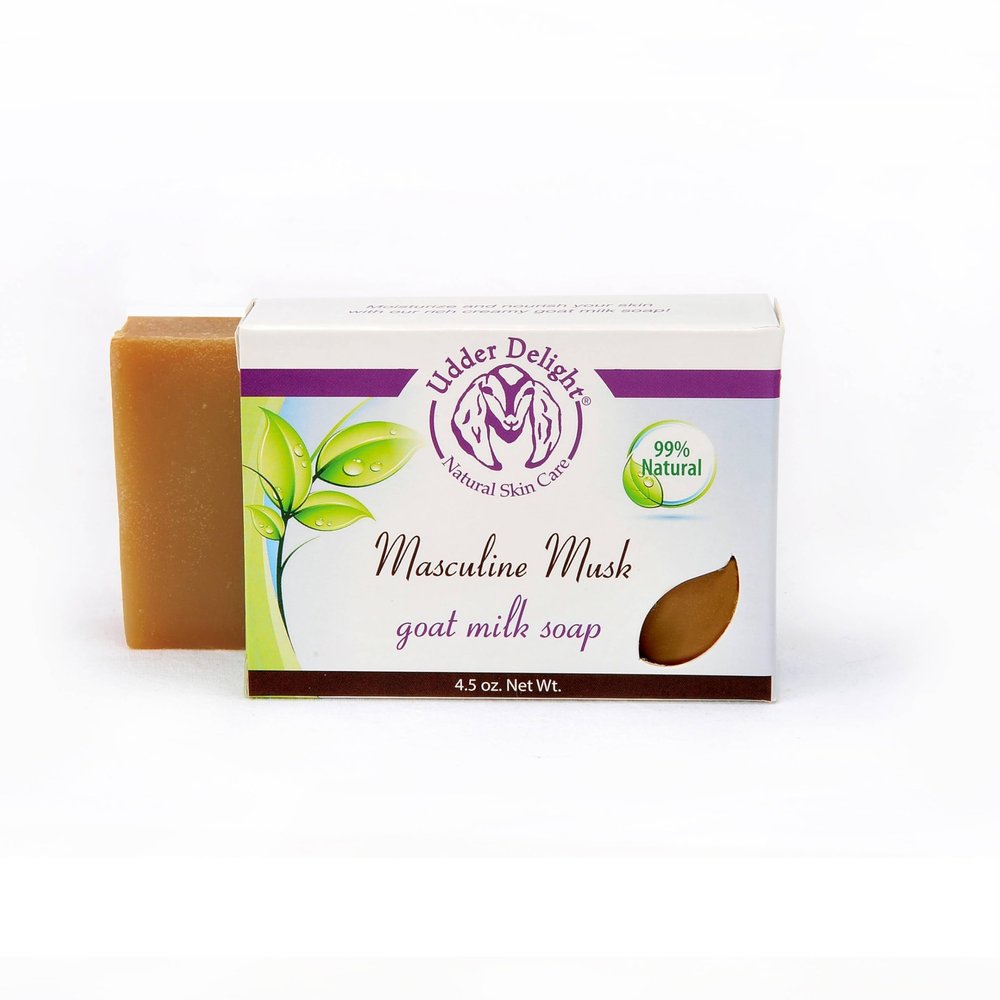 Udder Delight Masculine Musk Soap; Natural Goat Milk Soap