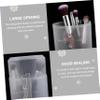 ABOOFAN 3pcs Retractable Makeup Brush Holders Adjustable Brush Organizers Travel Containers for Women Dustproof Plastic Makeup Storage Cover for Vanity Use view 3