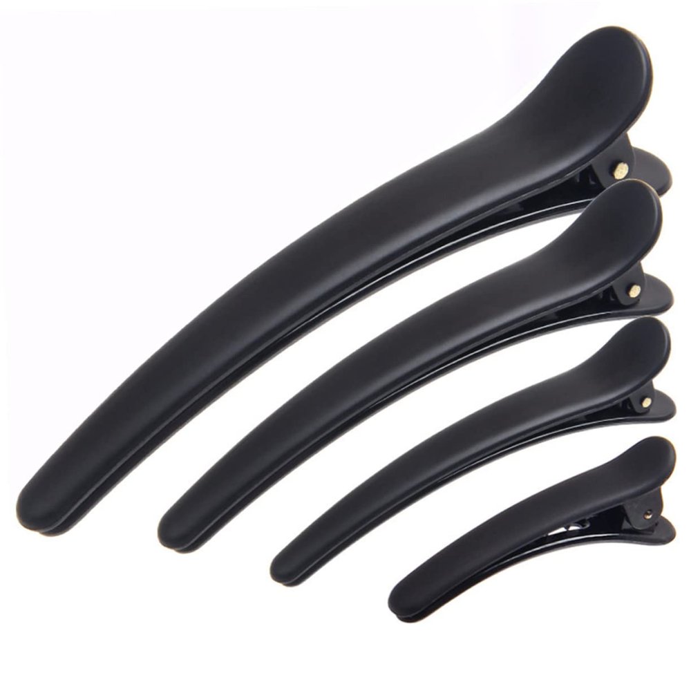 Baluue 12pcs Quality Plastic Hairpin Edge Clip Hair Clips for Girls Women Elastic Hair for Curly