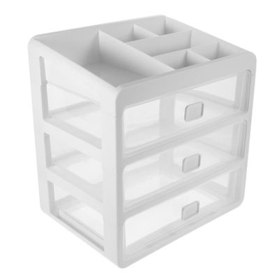 WHAMVOX Vanity Organizer Countertop Makeup Jewelry Storage Box Sturdy Material Brush Storage Holder Sundries Organizer