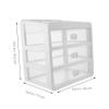 WHAMVOX Vanity Organizer Countertop Makeup Jewelry Storage Box Sturdy Material Brush Storage Holder Sundries Organizer view 3