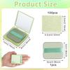 MA..YCR.EATE/ 100Pcs Face Blotting Paper for Oily Skin, Oil Blotting Sheets for Face, Natural Linen Oil Paper for Face, Blotting Paper for Makeup, Built-in Mirror & Powder Puff for Women Men Green Tea view 2