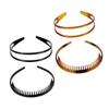 ASAKKURA 4pcs Teeth Hair Hoops Non-slip Hair Accessories for Women Comfortable Headband for Makeup Washing Face Exercise Durable Plastic with Elastic Design view 1