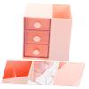 UTHCLO Makeup Case Makeup Box Lock Storage Organizer Box for Bathroom Counter view 2