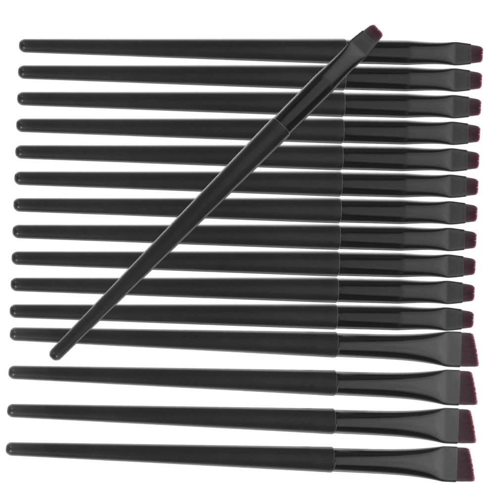 Didiseaon 16pcs Fine Eyeliner Brush Ultra-fine Precision Applicators for Eye Makeup Includes Small Flat and Large Angled Brushes for Beginners and Professionals