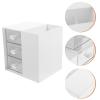 ABOOFAN Desktop Makeup Storage Basket Multi-purpose Cosmetic Organizer for Office and Bathroom Holder for Brushes Swabs and Makeup Tools White view 3