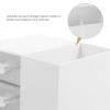 ABOOFAN Desktop Makeup Storage Basket Multi-purpose Cosmetic Organizer for Office and Bathroom Holder for Brushes Swabs and Makeup Tools White view 4