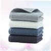 BEBEMOKO 4pcs Pure Cotton Solid Color Towel Thicken Facial and Hand Towels for Bathroom Eco-Friendly Soft and Absorbent Dark Grey Dark Blue White Grey view 4