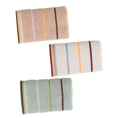 ETHZZLE 3pcs Cotton Facial Towels Soft and Absorbent Washcloths for Home Bathroom Use Quick-Dry Skin-Friendly Neutral Colors