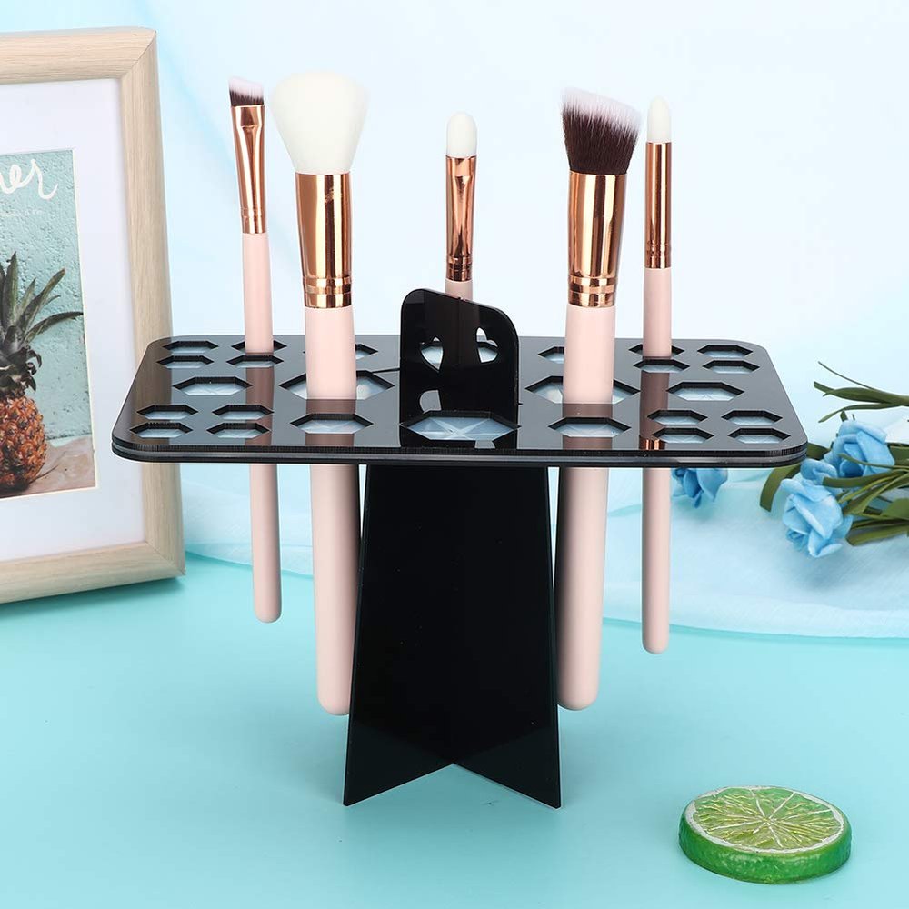 Brush Drying Holder, 26 Hole Makeup Brush Air Drying Brush Holder Cosmetic Brush Drying Rack