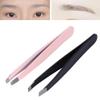2 Piece Set Tweezers for Hair Women Flat End Tweezers for Hair Women Stainless Steel Eyebrow Tweezers Hair Removal Clips Makeup Tool view 4