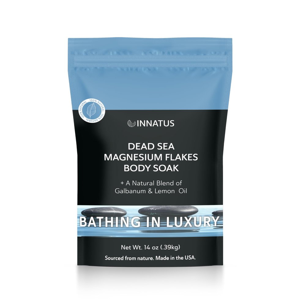 Pure Dead Sea Magnesium Flakes Clarity Soak  Relaxing & Replenishing 14oz Bath Soak  Infused with Natural Oils for Muscle Recovery (Lemon)