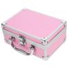 FOMIYES Portable Aluminum Alloy Makeup Organizer Case Small Pink Cosmetic Briefcase for Travel and Home Use Lightweight and Stylish Storage for Makeup Tools and Accessories view 1
