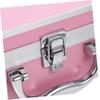 FOMIYES Portable Aluminum Alloy Makeup Organizer Case Small Pink Cosmetic Briefcase for Travel and Home Use Lightweight and Stylish Storage for Makeup Tools and Accessories view 2