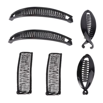 OSOLADY 6pcs Chic Banana Hair Clips Stylish Combs for Women Non- Grips for All Hair Types for Everyday Use